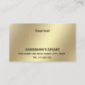 ヴィンテージ素朴な金ゴールドビーのロゴ 名刺 (裏面)