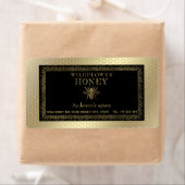 ヴィンテージ素朴な金ゴールドミツバチ蜜瓶 ラベル (インサイチュ)