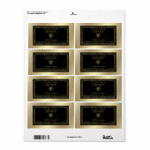 ヴィンテージ素朴な金ゴールドミツバチ蜜瓶 ラベル (フルシート)