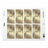 ヴィンテージ素朴な金ゴールド蜂の巣蜂蜜の枝の瓶 ラベル (フルシート)