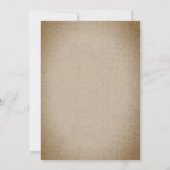 ヴィンテージ素朴のラップストリングラ結婚イト 招待状 (裏面)