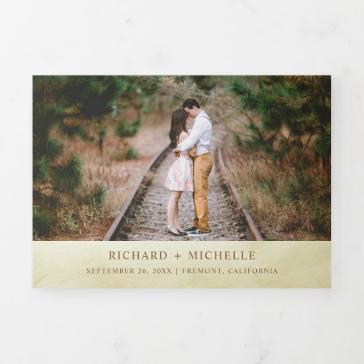 ヴィンテージ素朴の世界地図すべて結婚の 三つ折り招待状 (カバー)