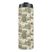 ヴィンテージ素朴の国の冬の風景 タンブラー (正面)