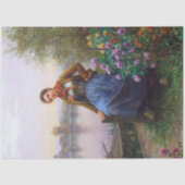 ヴィンテージ素朴の女フランスの性の切り離しティッシュペーパー 薄葉紙 (正面)