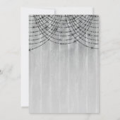 ヴィンテージ素朴の妖精の光は木材の洗浄結婚した 招待状 (裏面)