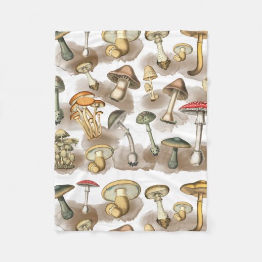 ヴィンテージ素朴の森 フリースブランケット (正面)