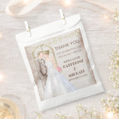 ヴィンテージ素朴の水色ロマンチックなストリングライト フェイバーバッグ (クリップ留めされた状態)