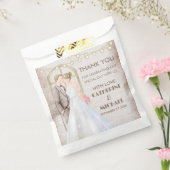 ヴィンテージ素朴の水色ロマンチックなストリングライト フェイバーバッグ (封をした状態)