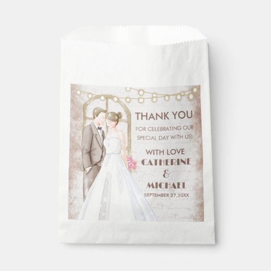 ヴィンテージ素朴の水色ロマンチックなストリングライト フェイバーバッグ (正面)