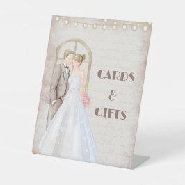 ヴィンテージ素朴の水色ロマンチックなストリングライト 台座サイン