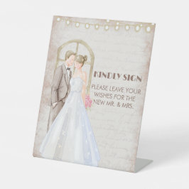 ヴィンテージ素朴の水色ロマンチックなストリングライト 台座サイン