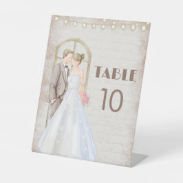 ヴィンテージ素朴の水色ロマンチックなストリングライト 台座サイン