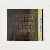 ヴィンテージ素朴の結婚写真ブース背景 タペストリー (正面(横))