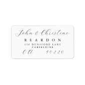 ヴィンテージ素朴の結婚封筒の住所 ラベル (正面)