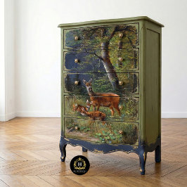 ヴィンテージ素朴の鹿の切り離 薄葉紙