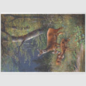 ヴィンテージ素朴の鹿の切り離 薄葉紙 (正面)