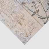 ヴィンテージ素朴のCrysanthemumsテクスチャの分離 薄葉紙 (詳細)