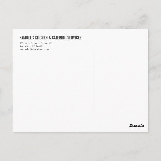 ヴィンテージ素朴はっきりしたスタンプ付きロゴクラフトルック ポストカード (裏面)