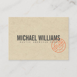 ヴィンテージ素朴はっきりしたスタンプ付きロゴクラフトルック 名刺