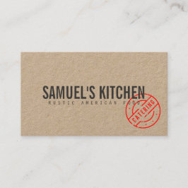 ヴィンテージ素朴はっきりしたスタンプ付きロゴクラフト 名刺