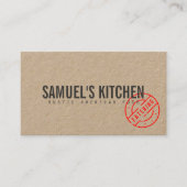 ヴィンテージ素朴はっきりしたスタンプ付きロゴクラフト 名刺 (正面)