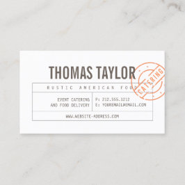 ヴィンテージ素朴はっきりしたスタンプ白/茶色 名刺