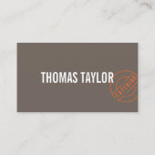 ヴィンテージ素朴はっきりしたスタンプ白/茶色 名刺 (裏面)