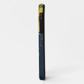 ヴィンテージ素朴ひまわり、海軍および金ゴールド名前をカスタムする Case-Mate iPhoneケース (裏面/左)