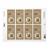 ヴィンテージ素朴アプリコットジャパーソナライズされたムラベル ラベル (フルシート)