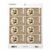 ヴィンテージ素朴アプリコットジャパーソナライズされたムHラベル ラベル (フルシート)