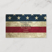 ヴィンテージ素朴アメリカ国旗の名刺 名刺 (裏面)