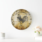 ヴィンテージ素朴アンティークファミリーネームファームチキン ラージ壁時計 (ホーム)