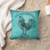 ヴィンテージ素朴アンティークファミリーネームファームルースター クッション (ブランケット)