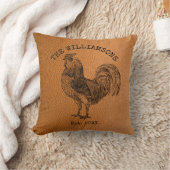 ヴィンテージ素朴アンティークファミリーネームファームルースター クッション (ブランケット)