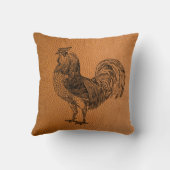 ヴィンテージ素朴アンティークファミリーネームファームルースター クッション (裏面)