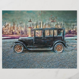 ヴィンテージ素朴アンティークブラック古い老朽車