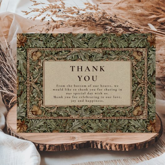 ヴィンテージ素朴ア結婚コーン サンキューカード