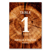 ヴィンテージ素朴ウェディングウッドツリースライスカスタム テーブルナンバー (裏面)