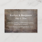 ヴィンテージ素朴ウェディング宿泊施設カードの挿入 エンクロージャーカード (裏面)