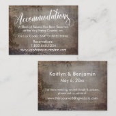 ヴィンテージ素朴ウェディング宿泊施設カードの挿入 エンクロージャーカード (正面/裏面)