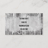 ヴィンテージ素朴ウエスタンブラックアンドホワイトブルスカル 名刺 (裏面)