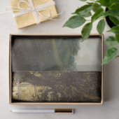 ヴィンテージ素朴ウォーターミルアンティーク景観 薄葉紙 (ギフト)