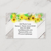 *~*ヴィンテージ素朴ウッドヒマワリアミカンレモン 名刺 (裏面)