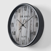 ヴィンテージ素朴ウッドホワイトファームハウス 壁時計 (傾斜)