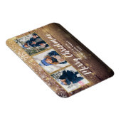 ヴィンテージ素朴ウッドメリークリスマス3写真 マグネット (右側)