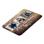 ヴィンテージ素朴ウッドメリークリスマス3写真 マグネット (左側)