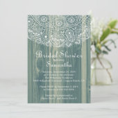 ヴィンテージ素朴ウッドレースブライダルシャワー招待 招待状 (スタンド正面)