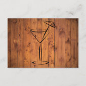 ヴィンテージ素朴ウッド結婚ドリンク券カード エンクロージャーカード (裏面)