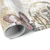 ヴィンテージ素朴エフエマピンクフローラ ラッピングペーパー (ロールコーナー)