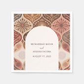 ヴィンテージ素朴エレガントニカ結婚イスラーム スタンダードカクテルナプキン (正面)